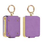 Custodia per telefono VIETAO in ecopelle colorata con anello, For Galaxy Z Flip8 5G, For Samsung Galaxy Z Flip7