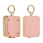 Custodia per telefono VIETAO in ecopelle colorata con anello, For Galaxy Z Flip8 5G, For Samsung Galaxy Z Flip7