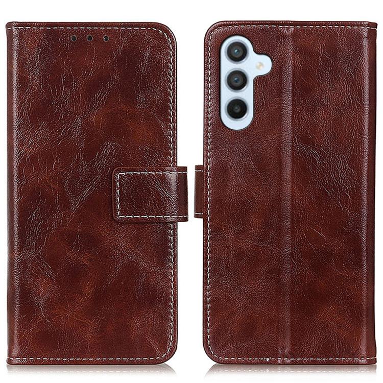 Custodia per telefono in pelle con texture Crazy Horse in stile retrò, For Galaxy S26 FE 5G, For Samsung Galaxy S26+ 5G, For Samsung Galaxy S26 Edge 5G, For Samsung Galaxy S26 Ultra 5G, For Samsung Galaxy S26 5G, For Samsung Galaxy S25 FE 5G