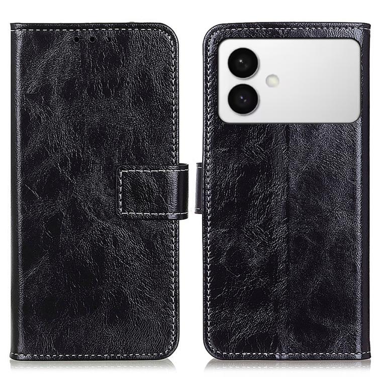Custodia per telefono in pelle con texture Crazy Horse in stile retrò, For Galaxy S26 FE 5G, For Samsung Galaxy S26+ 5G, For Samsung Galaxy S26 Edge 5G, For Samsung Galaxy S26 Ultra 5G, For Samsung Galaxy S26 5G, For Samsung Galaxy S25 FE 5G