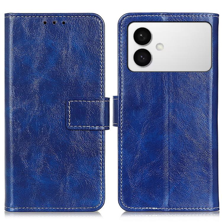 Custodia per telefono in pelle con texture Crazy Horse in stile retrò, For Galaxy S26 FE 5G, For Samsung Galaxy S26+ 5G, For Samsung Galaxy S26 Edge 5G, For Samsung Galaxy S26 Ultra 5G, For Samsung Galaxy S26 5G, For Samsung Galaxy S25 FE 5G