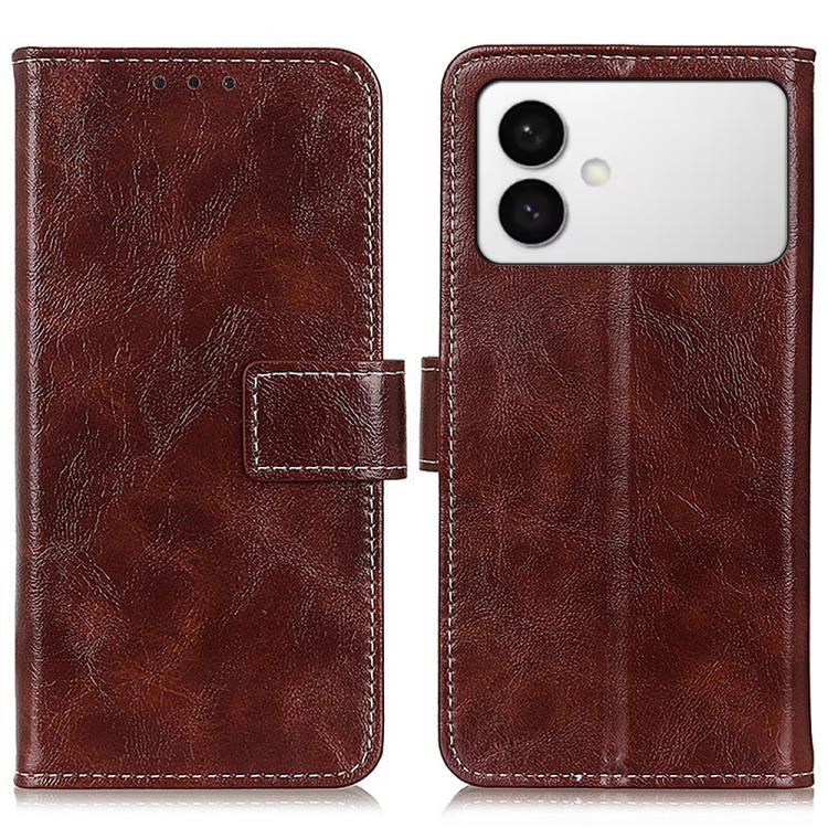 Custodia per telefono in pelle con texture Crazy Horse in stile retrò, For Galaxy S26 FE 5G, For Samsung Galaxy S26+ 5G, For Samsung Galaxy S26 Edge 5G, For Samsung Galaxy S26 Ultra 5G, For Samsung Galaxy S26 5G, For Samsung Galaxy S25 FE 5G