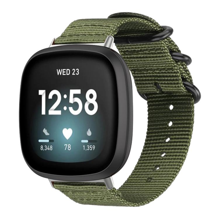 Cinturino per orologio in nylon e tela con fibbia ad anello xDfind, For Fitbit Versa 4 / 3 / Sense 2 / Sense, For Fitbit Versa 2 / Versa / Versa Lite