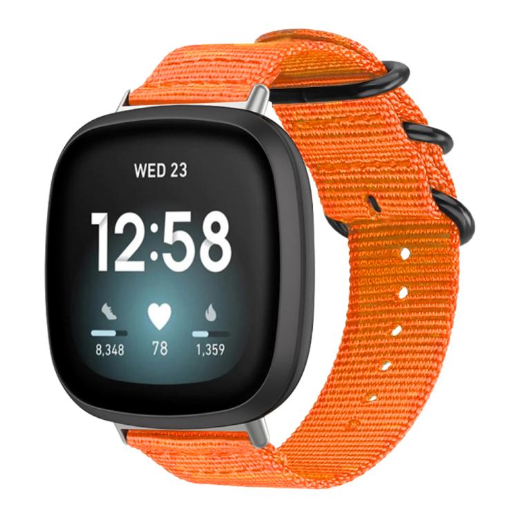 Cinturino per orologio in nylon e tela con fibbia ad anello xDfind, For Fitbit Versa 4 / 3 / Sense 2 / Sense, For Fitbit Versa 2 / Versa / Versa Lite