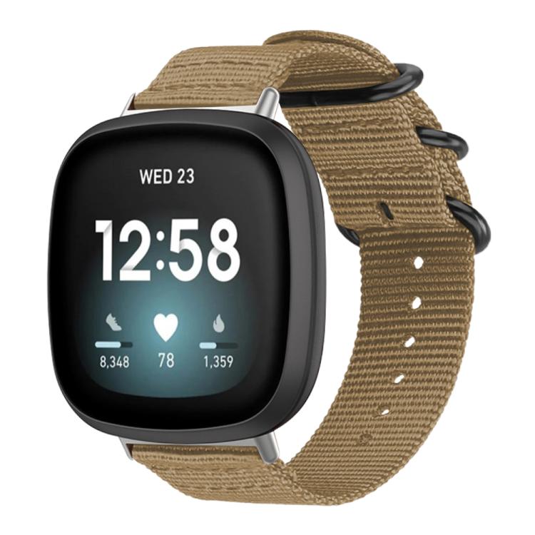 Cinturino per orologio in nylon e tela con fibbia ad anello xDfind, For Fitbit Versa 4 / 3 / Sense 2 / Sense, For Fitbit Versa 2 / Versa / Versa Lite