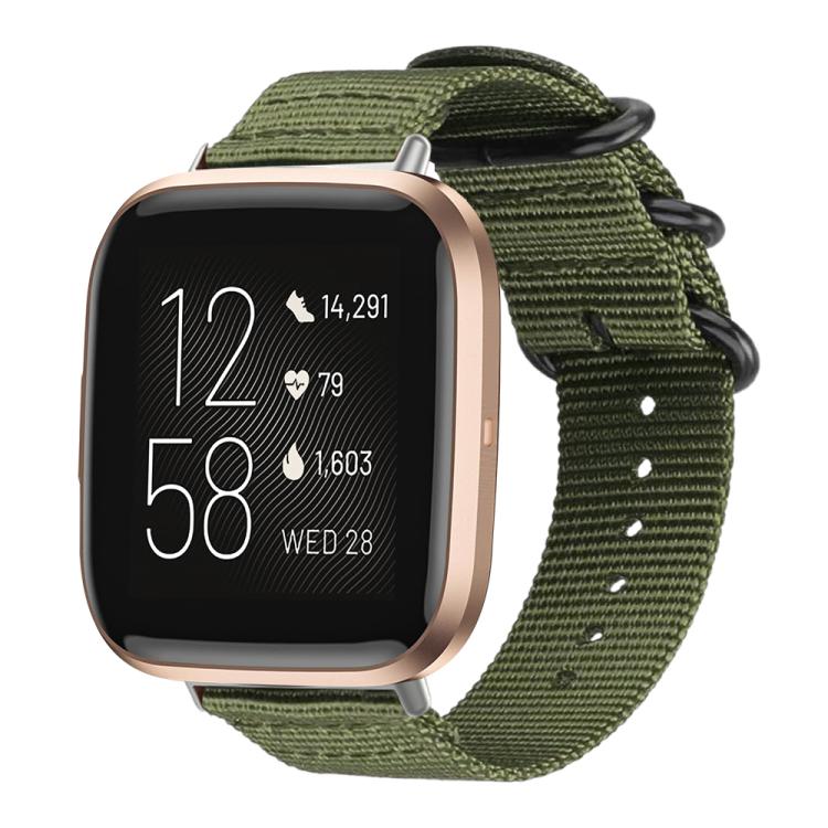 Cinturino per orologio in nylon e tela con fibbia ad anello xDfind, For Fitbit Versa 4 / 3 / Sense 2 / Sense, For Fitbit Versa 2 / Versa / Versa Lite