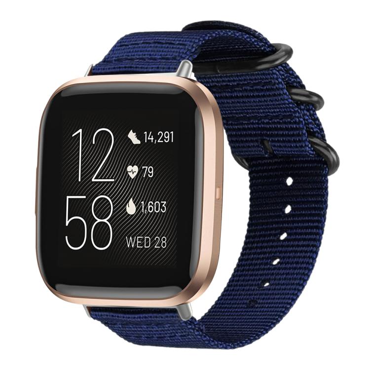 Cinturino per orologio in nylon e tela con fibbia ad anello xDfind, For Fitbit Versa 4 / 3 / Sense 2 / Sense, For Fitbit Versa 2 / Versa / Versa Lite
