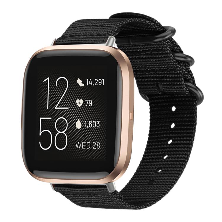Cinturino per orologio in nylon e tela con fibbia ad anello xDfind, For Fitbit Versa 4 / 3 / Sense 2 / Sense, For Fitbit Versa 2 / Versa / Versa Lite