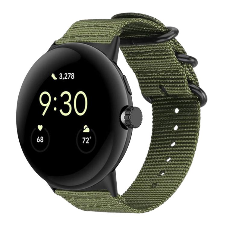 Cinturino per orologio in nylon e tela con fibbia ad anello xDfind, For Google Pixel Watch4 / Watch3 45mm, For Google Pixel 4 / 3 / 2 / 1 41mm