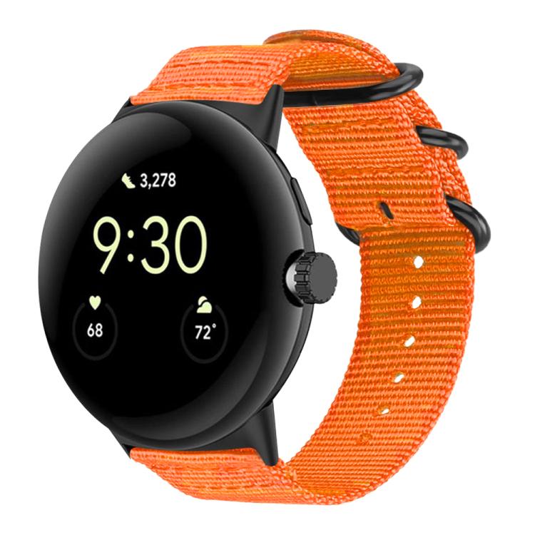 Cinturino per orologio in nylon e tela con fibbia ad anello xDfind, For Google Pixel Watch4 / Watch3 45mm, For Google Pixel 4 / 3 / 2 / 1 41mm