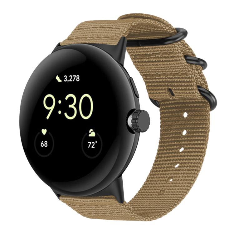 Cinturino per orologio in nylon e tela con fibbia ad anello xDfind, For Google Pixel Watch4 / Watch3 45mm, For Google Pixel 4 / 3 / 2 / 1 41mm