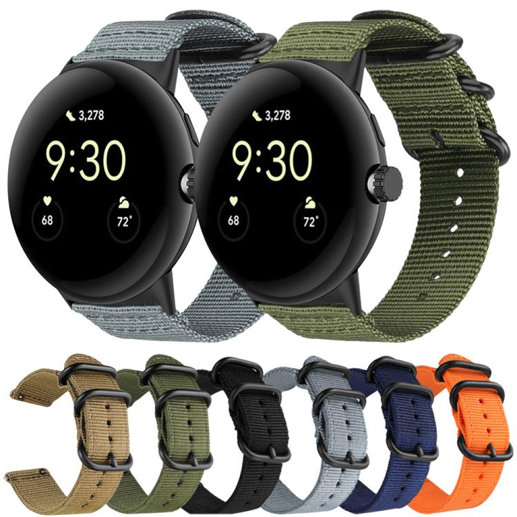 Cinturino per orologio in nylon e tela con fibbia ad anello xDfind, For Google Pixel Watch4 / Watch3 45mm, For Google Pixel 4 / 3 / 2 / 1 41mm