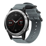 Cinturino per orologio in nylon e tela con fibbia ad anello xDfind, For Garmin Fenix 8/7X/6X/5X 26mm, For Garmin Fenix 8/7/6/5 22mm, For Garmin Forerunner 235/220/620/630, For Garmin Forerunner 35 / 30 / 35J