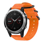 Cinturino per orologio in nylon e tela con fibbia ad anello xDfind, For Garmin Fenix 8/7X/6X/5X 26mm, For Garmin Fenix 8/7/6/5 22mm, For Garmin Forerunner 235/220/620/630, For Garmin Forerunner 35 / 30 / 35J
