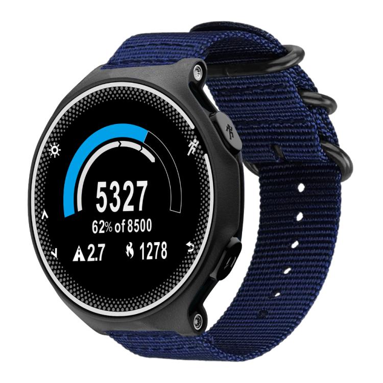 Cinturino per orologio in nylon e tela con fibbia ad anello xDfind, For Garmin Fenix 8/7X/6X/5X 26mm, For Garmin Fenix 8/7/6/5 22mm, For Garmin Forerunner 235/220/620/630, For Garmin Forerunner 35 / 30 / 35J