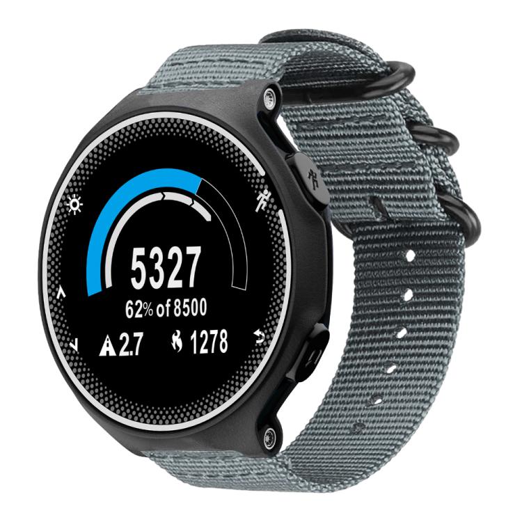 Cinturino per orologio in nylon e tela con fibbia ad anello xDfind, For Garmin Fenix 8/7X/6X/5X 26mm, For Garmin Fenix 8/7/6/5 22mm, For Garmin Forerunner 235/220/620/630, For Garmin Forerunner 35 / 30 / 35J