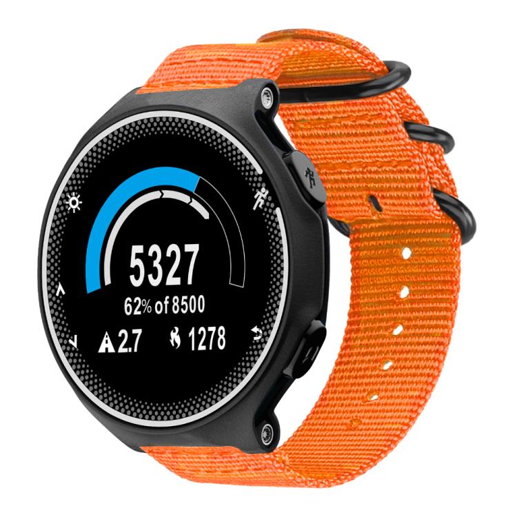 Cinturino per orologio in nylon e tela con fibbia ad anello xDfind, For Garmin Fenix 8/7X/6X/5X 26mm, For Garmin Fenix 8/7/6/5 22mm, For Garmin Forerunner 235/220/620/630, For Garmin Forerunner 35 / 30 / 35J
