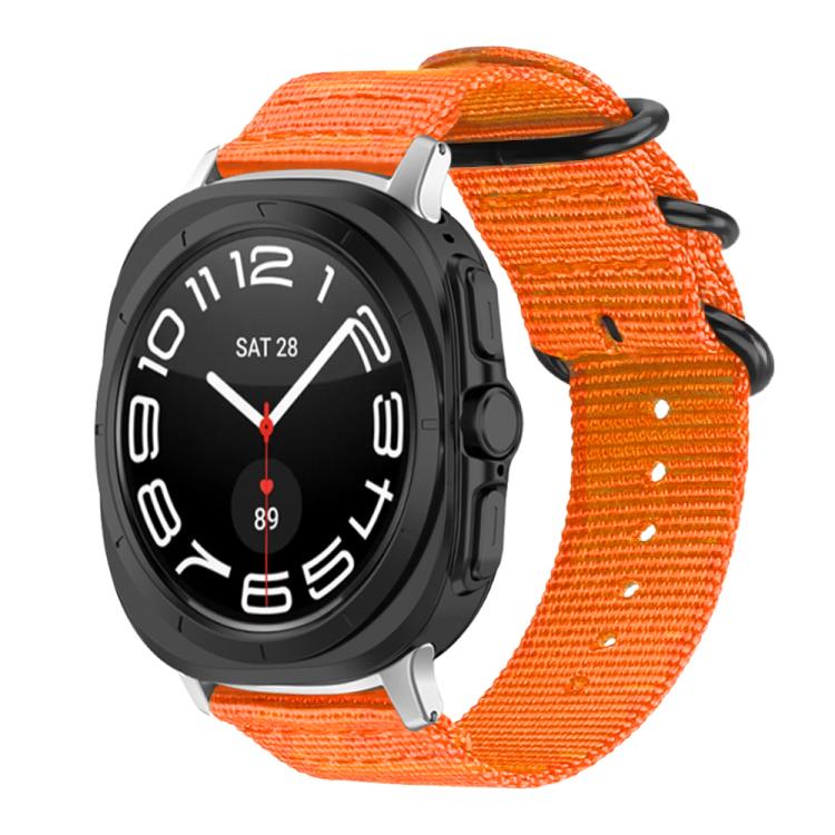 Cinturino per orologio in nylon e tela con fibbia ad anello xDfind, For Samsung Galaxy Watch Ultra / Ultra 2025, For Samsung Galaxy Watch8 / 8 Classic, For Samsung Galaxy Watch 7 / 6 / 5 / FE, For Samsung Galaxy Fit3 SM-R390