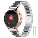 Cinturino per orologio xDfind con tre perline in metallo e resina, 14mm, 18mm