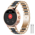 Cinturino per orologio xDfind con tre perline in metallo e resina, 14mm, 18mm