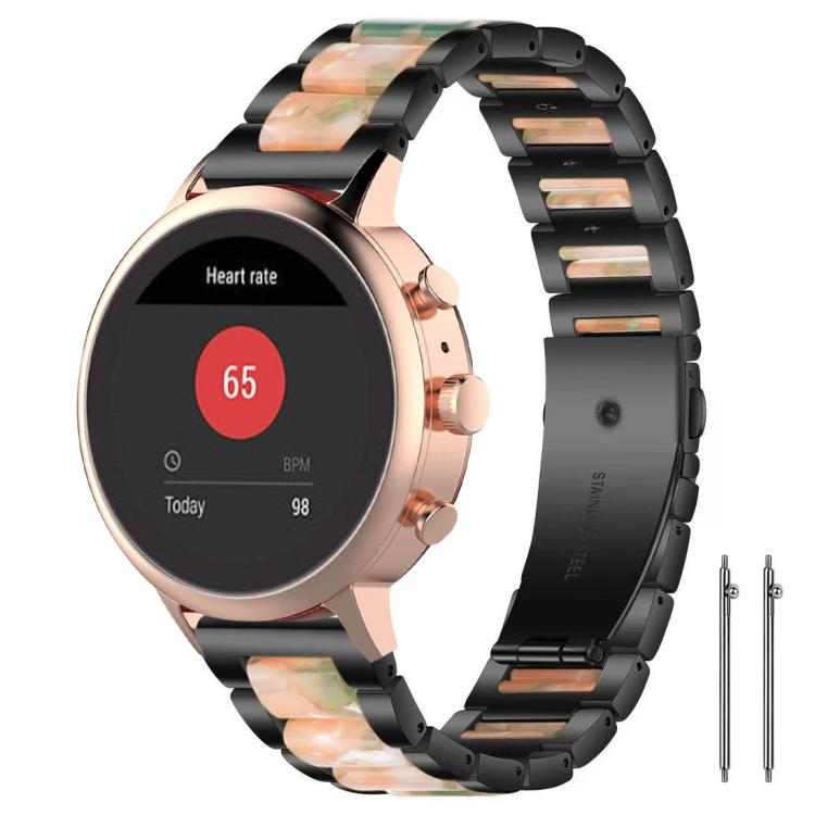 Cinturino per orologio xDfind con tre perline in metallo e resina, 14mm, 18mm