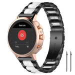 Cinturino per orologio xDfind con tre perline in metallo e resina, 14mm, 18mm
