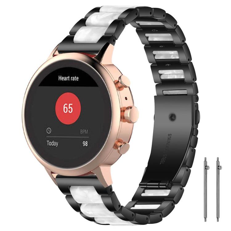 Cinturino per orologio xDfind con tre perline in metallo e resina, 14mm, 18mm