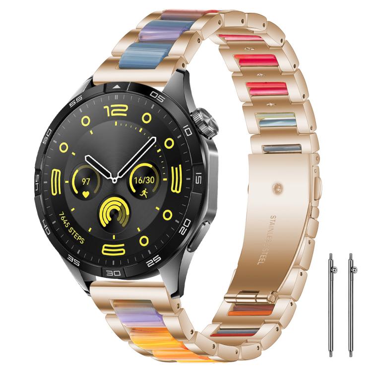 Cinturino per orologio xDfind con tre perline in metallo e resina, 22mm