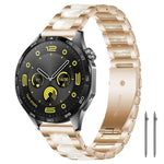 Cinturino per orologio xDfind con tre perline in metallo e resina, 22mm