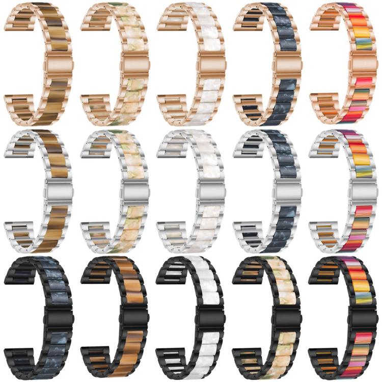 Cinturino per orologio xDfind con tre perline in metallo e resina, 22mm