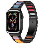 Cinturino per orologio xDfind con tre perline in metallo e resina, For Apple Watch 42 / 44 / 45 / 46 / 49mm