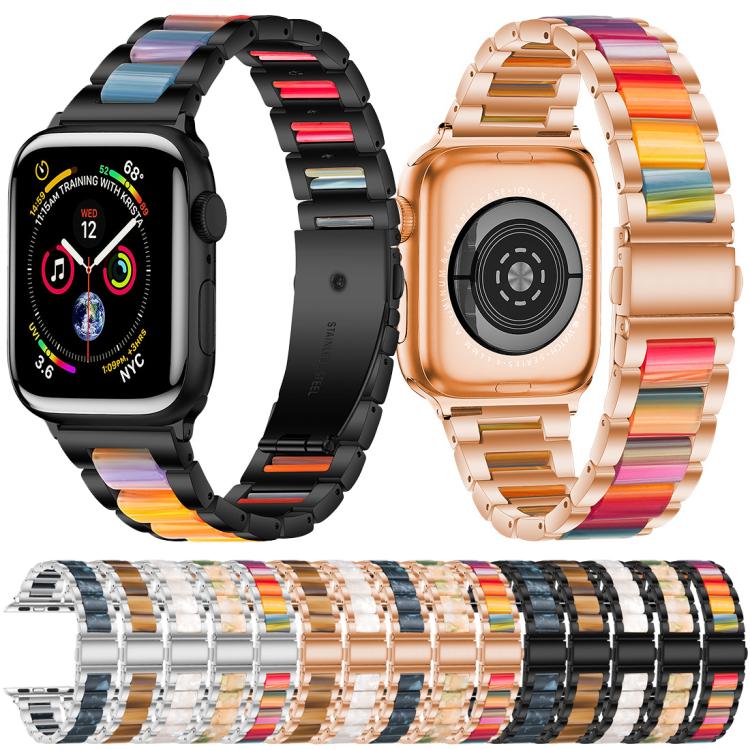 Cinturino per orologio xDfind con tre perline in metallo e resina, For Apple Watch 42 / 44 / 45 / 46 / 49mm