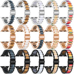 Cinturino per orologio xDfind con tre perline in metallo e resina, For Apple Watch 42 / 44 / 45 / 46 / 49mm