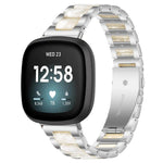 Cinturino per orologio xDfind con tre perline in metallo e resina, For Fitbit Versa 4 / 3 / Sense 2 / Sense