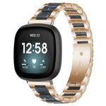 Cinturino per orologio xDfind con tre perline in metallo e resina, For Fitbit Versa 4 / 3 / Sense 2 / Sense