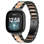 Cinturino per orologio xDfind con tre perline in metallo e resina, For Fitbit Versa 4 / 3 / Sense 2 / Sense