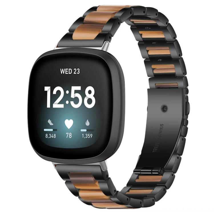 Cinturino per orologio xDfind con tre perline in metallo e resina, For Fitbit Versa 4 / 3 / Sense 2 / Sense