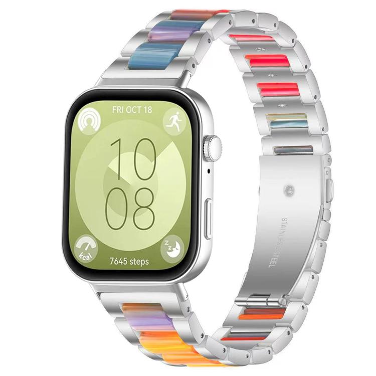 Cinturino per orologio xDfind con tre perline in metallo e resina, For Huawei Watch Fit4 / Fit4 Pro / Fit3