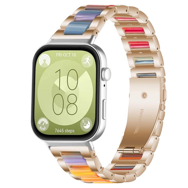 Cinturino per orologio xDfind con tre perline in metallo e resina, For Huawei Watch Fit4 / Fit4 Pro / Fit3