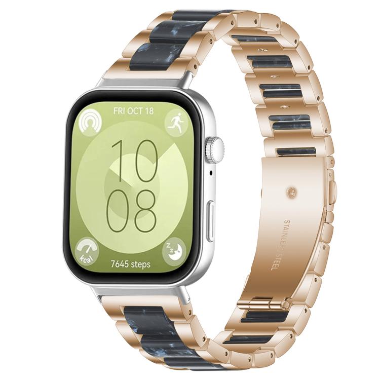 Cinturino per orologio xDfind con tre perline in metallo e resina, For Huawei Watch Fit4 / Fit4 Pro / Fit3