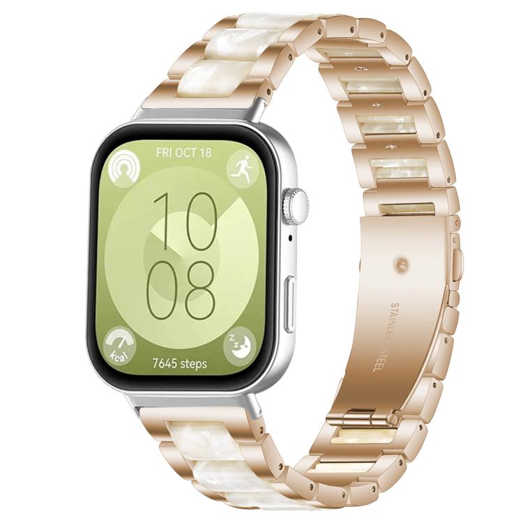 Cinturino per orologio xDfind con tre perline in metallo e resina, For Huawei Watch Fit4 / Fit4 Pro / Fit3