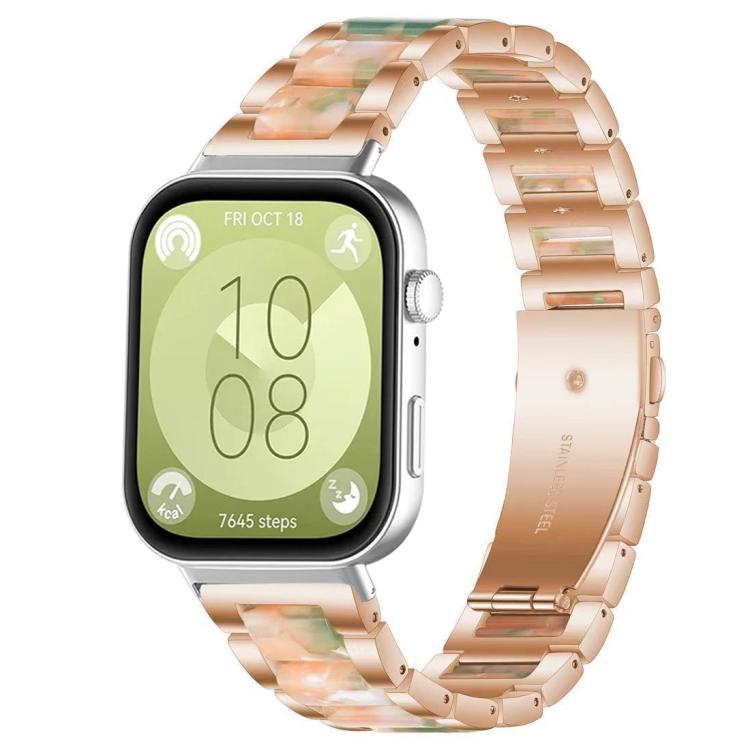 Cinturino per orologio xDfind con tre perline in metallo e resina, For Huawei Watch Fit4 / Fit4 Pro / Fit3