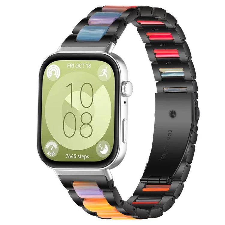 Cinturino per orologio xDfind con tre perline in metallo e resina, For Huawei Watch Fit4 / Fit4 Pro / Fit3