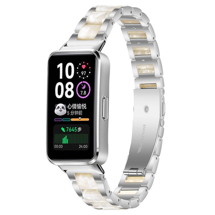 Cinturino per orologio xDfind con tre perline in metallo e resina, For Huawei Band 10 / 9 / 8