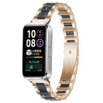 Cinturino per orologio xDfind con tre perline in metallo e resina, For Huawei Band 10 / 9 / 8