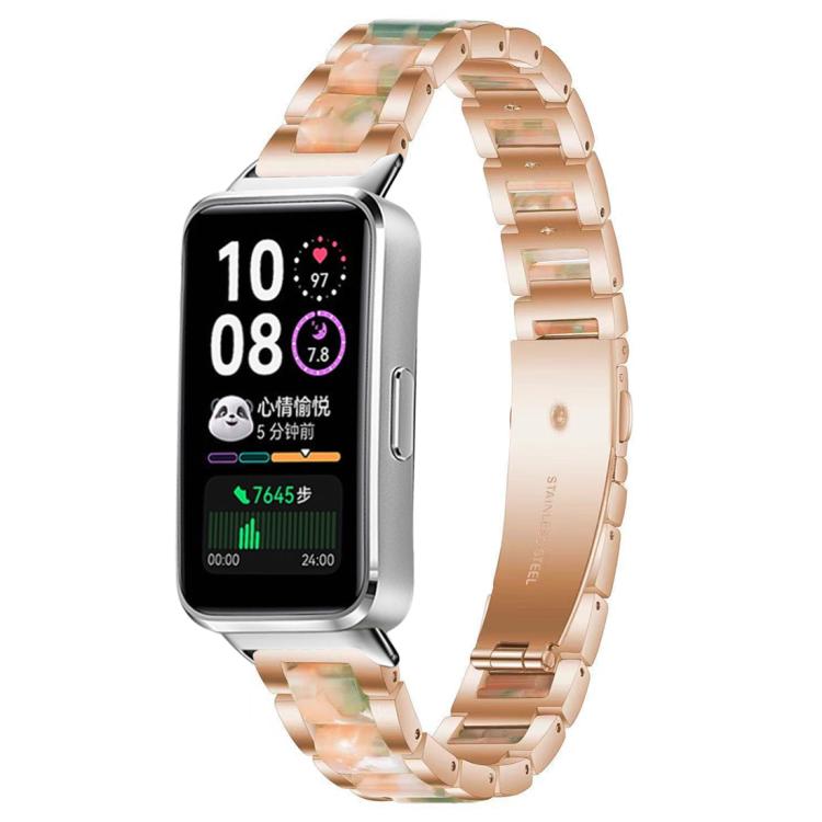 Cinturino per orologio xDfind con tre perline in metallo e resina, For Huawei Band 10 / 9 / 8
