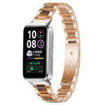 Cinturino per orologio xDfind con tre perline in metallo e resina, For Huawei Band 10 / 9 / 8