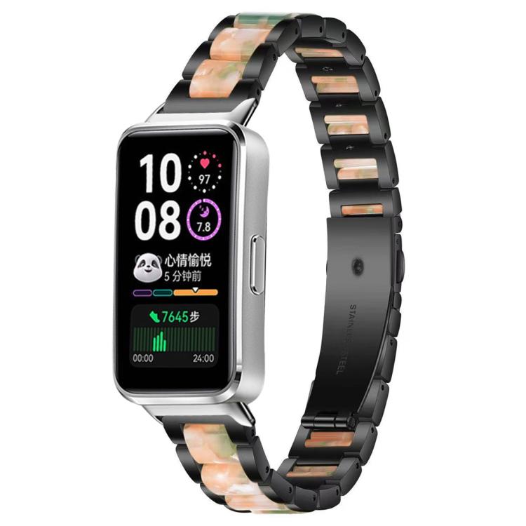 Cinturino per orologio xDfind con tre perline in metallo e resina, For Huawei Band 10 / 9 / 8