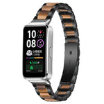 Cinturino per orologio xDfind con tre perline in metallo e resina, For Huawei Band 10 / 9 / 8