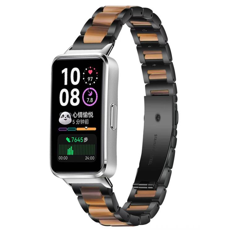 Cinturino per orologio xDfind con tre perline in metallo e resina, For Huawei Band 10 / 9 / 8